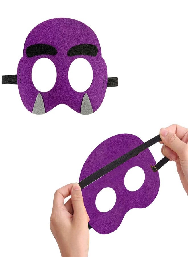 NF ORANGE 12pcs Monster Felt Masks，Monster Theme Party Supplies, the Monster Birthday party Decoration Birthday Party Dress Up Blindfold - Image 2
